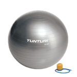 Фитбол Gymball, 65 см, серебристый, с насосом